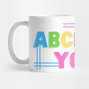 ABCDF you, funny words Mug